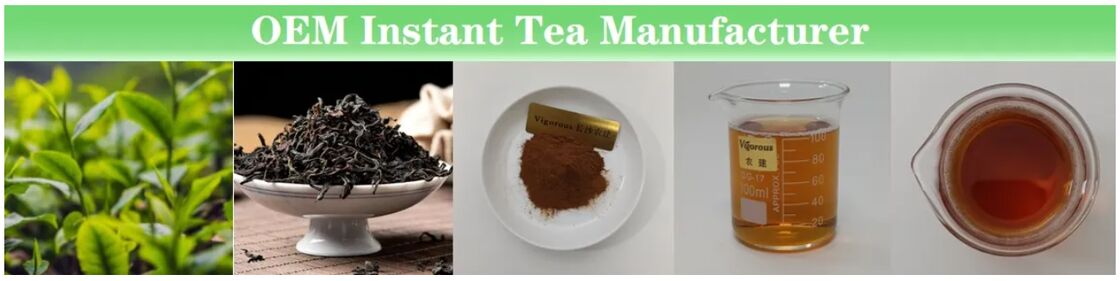 Meilleur prix Bonne solubilité Essai gratuit poudre de thé soluble dans le froid pour boisson Instant thé vert/thé noir/thé noir/thé oolong/thé noir