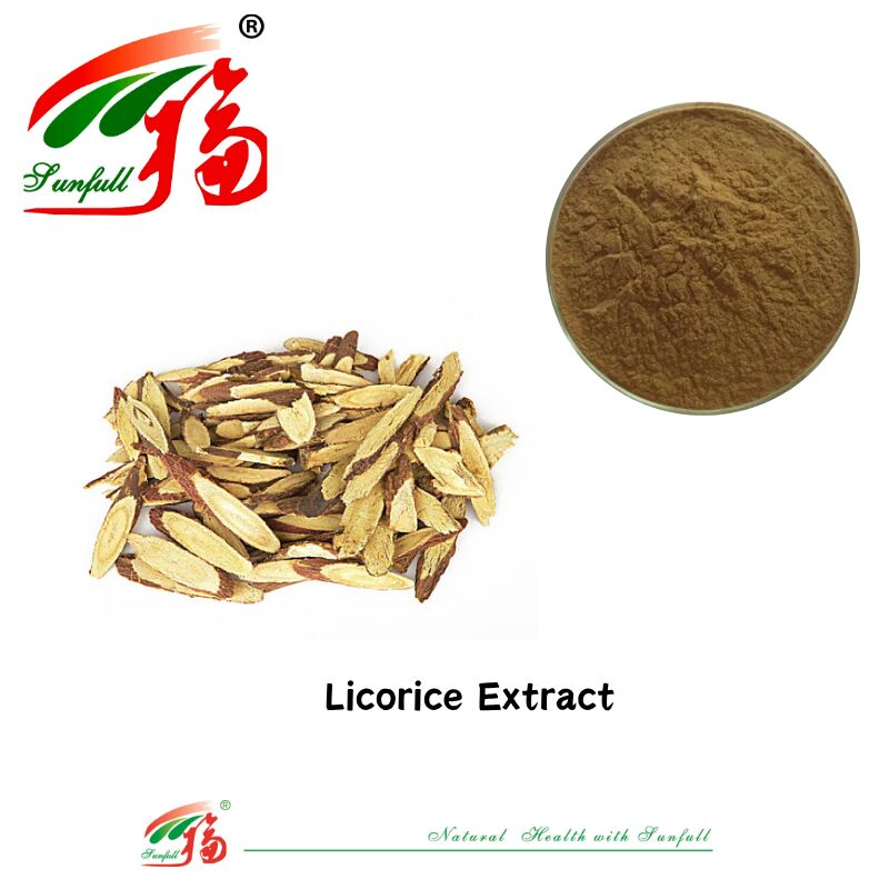 Cosmétiques Santé Alimentation Alimentation Boissons addictives Bonne glycyrrhizine soluble dans l'eau 0,5% Acide glycyrrhizique 7% Extrait de racine de réglisse/extrait de réglisse