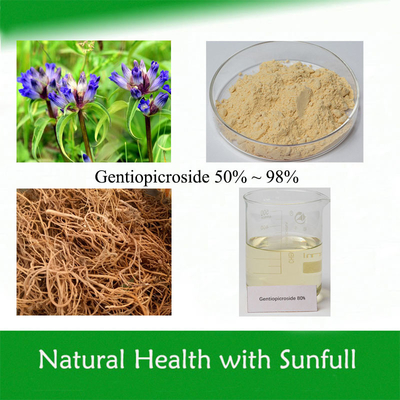 Extrait de Gentiana Scabra Gentiopicroside 50% à 98% Gentiopicrine CAS n° 20831-76-9 Ingrédient cosmétique