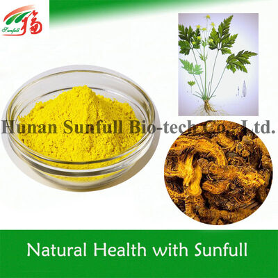 100% de chlorhydrate de berbérine naturel 97% 98% de racine de Coptis chinensis avec numéro CAS 633-65-8